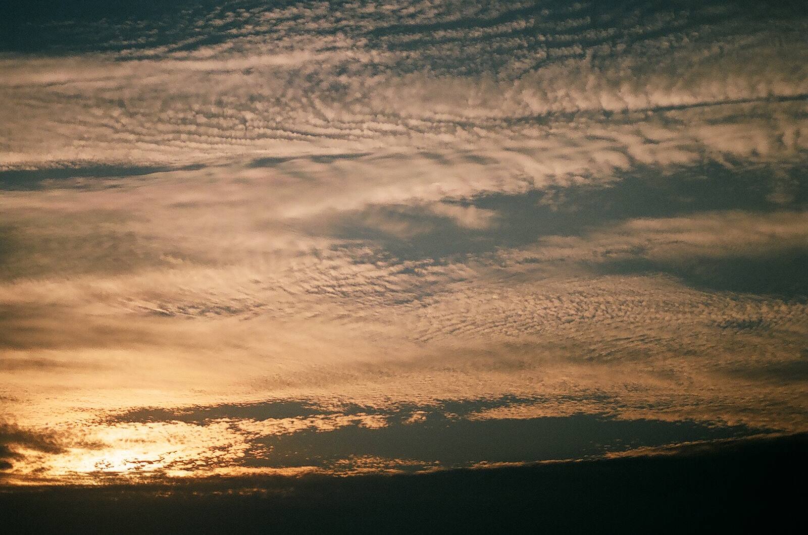 Sunset clouds over the sea