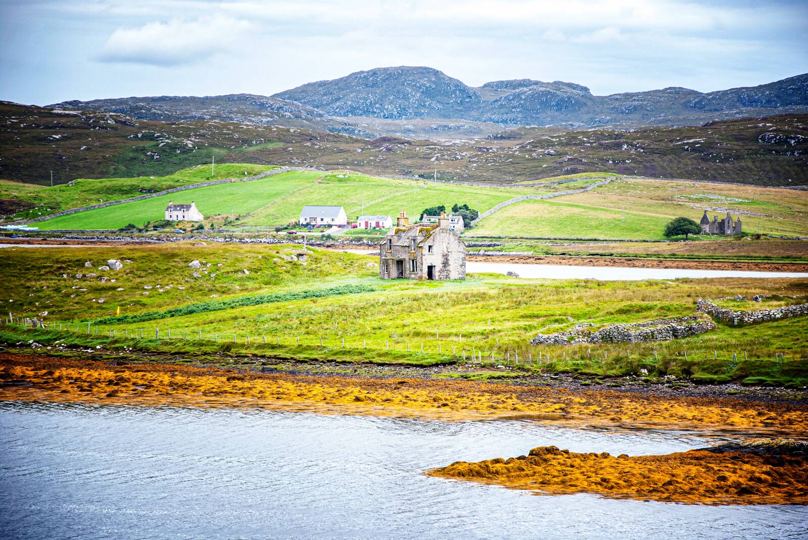 Croft houses across the water