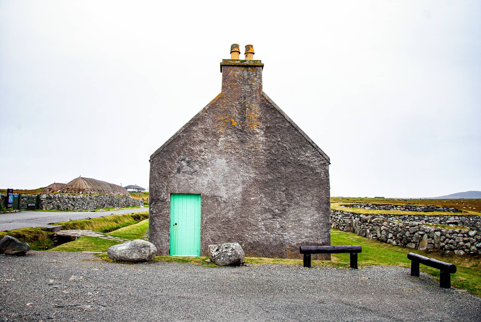 Bothy with teal door